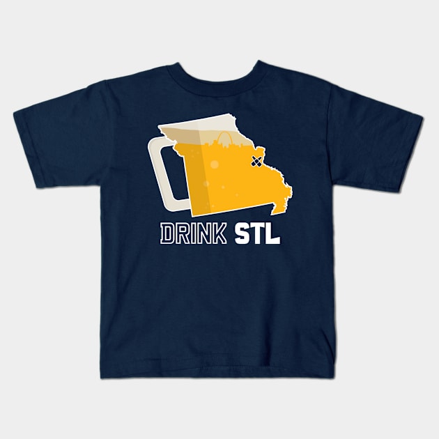 Drink STL - St. Louis Beer Shirt Kids T-Shirt by BentonParkPrints